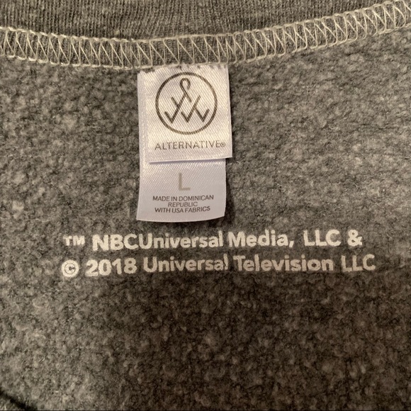 The Tonight Show Starring Jimmy Fallon Varsity Sweatshirt Cropped - Picture 5 of 5